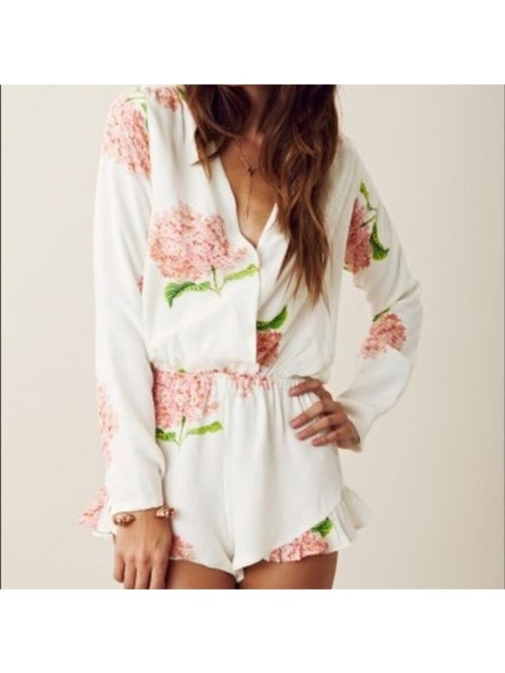 Stone Cold Fox Love Jumper Bloom Hydrangea Silk Floral Coquette Size 1=2-4
